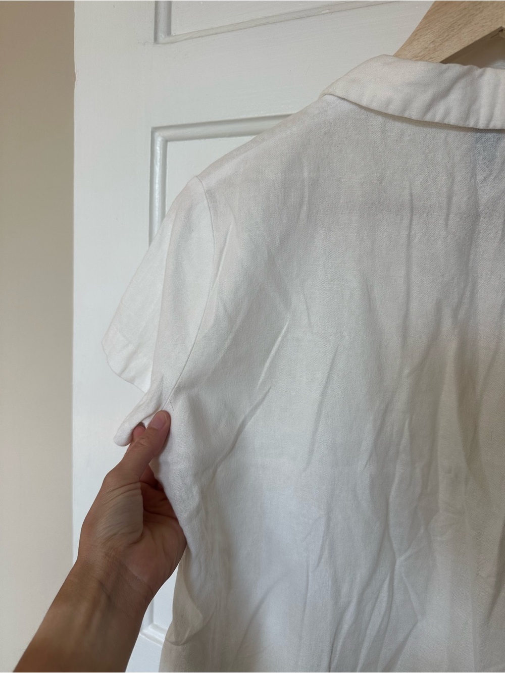 Universal Thread Linen-Blend Button-Up Tee - Picture 4 of 4